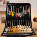 Guitar Bass Blanket for Girls Women Boys Men Adults Kids Soft Cozy Fleece Musical Instrument Throw Blankets Music Lover Gifts Warm Flannel Plush Stuff Lightweight Decorative Blanket 50"X40" by Unknown