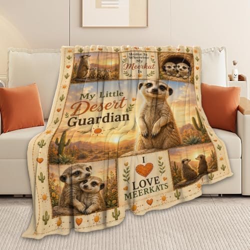 Meerkat Blanket for Girls Women 80"X60" - Image 4
