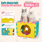 AsFrost Interactive Cat Toy for Indoor Cat, kitten Toys Cube Play House Bed - Image 4
