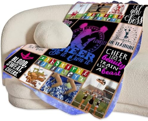 Cheerleader Blanket Cheerleader Throw Blanket Cheerleading Decor Stuff Cozy Flannel Fleece Soft Plush Fuzzy Warm Lightweight Bedding Gifts for Women Girls Kids 80"X60" - Image 4