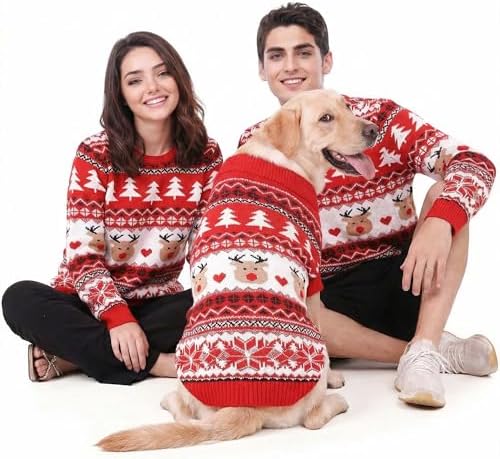 Christmas Matching Dog and Owner Outfits Sweater Clothes,Owner L by MuYaoPet