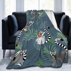 Lemur Blanket for Girls Women Boys Men Adults Kids Soft Cozy Fleece Cute Lemur Throw Blankets Gifts Warm Flannel Plush Stuff Lightweight Decorative for Couch Bed Sofa 60"X50" - Image 5