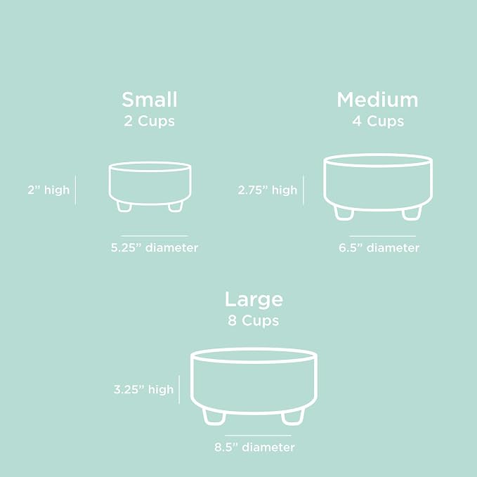 Waggo Uplift Ceramic Dog Bowl for Small Medium and Large Breeds - Heavyweight and Durable Pet Food and Water Dish Crock, Dishwasher Safe, Modern, Elevated Feeder (White, Small)