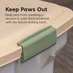 IRIS USA Dog Food Storage Container, Up to 40lbs, Almond/Pearl, Made in USA | Wheels for Mobility, Airtight Seal, BPA-Free, Best for Bird Seed, Cat food, Cat Litter, Chicken Feed, Pellets
