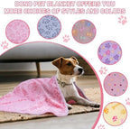 Dono 1 Pack 3 Dog Blankets for Small Dogs, Soft Fluffy Paw Print Pattern Fleece Pet Blanket Warm Sleep Mat, Puppy Kitten Blanket Doggy Mat for Dog Cat Kitten Doggy -23*16in (S(23*16"), Brown Bone) - Image 6