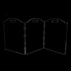 Clear Acrylic Freestanding Dog Gates for the House – Folding 3-Panel Pet Gates for Doorways, Indoor Stairs, and Hallways, Transparent Barrier for Dogs, Puppies, and Cats