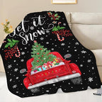 Christmas Truck Blanket for Girls Women Boys Men Adults Kids Soft Cozy Fleece Red Truck Throw Blankets Gifts Warm Flannel Plush Lightweight Decor for Couch Bed Sofa 80"X60" - Image 3