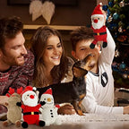 Senneny 3 Pack Dog Christmas Toys Santa,Reindeer and Snowman, Stuffed Squeaky Toys for Dogs Puppy, Plush Dog Toy for Large Medium Small Dogs, Interactive Durable Chew Toys - Image 4