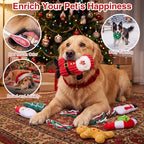 Soulchen 10 Pcs Christmas Dog Toys Plush Squeaky Puppy Toy - Image 5