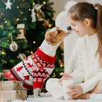 Dog Christmas Sweater Red Plaid Cardigans Dog Christmas Outfit Soft Warm Knitted Pet Clothes Cold Weather Puppy Clothes for Small Medium Large Dogs Cats - Image 6
