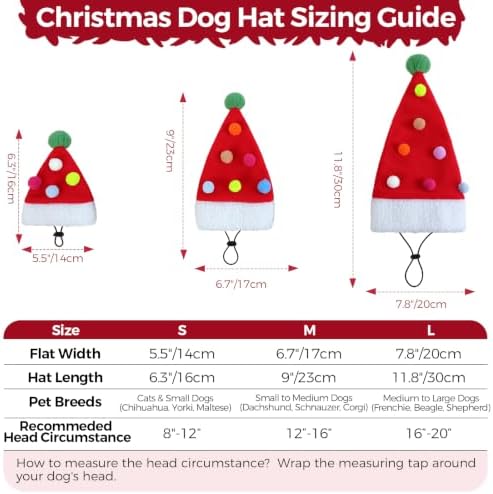 Dog Santa Hat for Christmas Cat Festival Costume Christmas Tree Shape Hat - Image 3