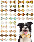 PET SHOW 30 Pack Fall Dog Bowties Bulk for Large Dogs by PETSHOW