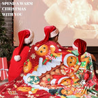Breling Gingerbread Man Christmas Flannel Throw Blanket Warm 60"x50" - Image 4