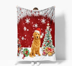 Christmas Throw Blanket Soft and Warm Throw Blankets for Couch Sofa Bed Winter Holiday Snowflakes Cute Dog Decorative Cozy Blanket Blanket 50"x60" - Image 4
