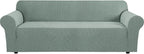 H.VERSAILTEX Stretch Extra Large Sofa Covers Sofa Slipcovers for Living Room Furniture Covers for Pets Feature Thick Checked Jacquard Fabric with Elastic Bottom, Sofa X-Large - Sage