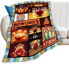 Bowling Blanket Bowling Throw Blanket Gifts for Bowling Lovers Women Men Boys Girls Kids Adults Super Soft Cozy Plush Fluffy Fuzzy Fleece Blanket Home Decor 40''X50'' - Image 2