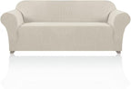 Stretch Sofa Cover Slipcover 1-Piece, Spandex Jacquard Fabric Universal Couch Cover for 3 Cushion, Washable Non Slip Sofa Cover, Pet Friendly (Large Sofa 90"-100",Island Fossi)