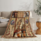 Native American Throw Blanket Indian Southwest Native American Cacique Stuff Gifts for Adults Women Men Soft Cozy Warm Plush Fluffy Fuzzy Fleece Blanket Decor 60''X80'' - Image 2