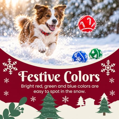 INSUM Christmas Dog Balls Toys, 2.5'' 12 Pack Dog Stocking Stuffers - Image 4