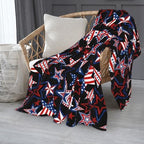 American Patriotics Blanket Skirt Stars and Stripes 4th of July Memorial DayChristmas throw blanket travel blanket Warm Flannel Fleece Blankets Cozy Soft Blanket Gifts for Women Men Girls Boys 50"x40" - Image 3