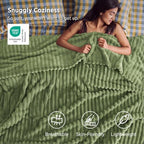 Bedsure Soft Cal King Size Blanket for Bed Reseda Green 102"x96" - Image 3