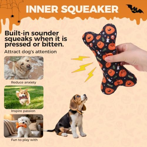 SCENEREAL Halloween Dog Toy for Small Medium Large Sized Dogs - 4 Pack - Image 5
