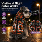Dog Winter Coat for Small Dogs with Harness, Orange Camo, S - Image 4