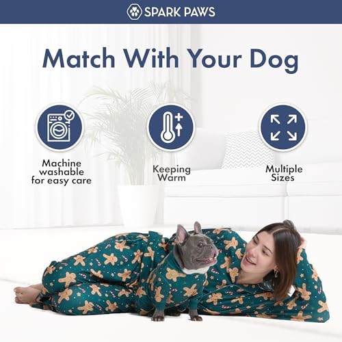 Spark Paws Christmas Matching Dog and Owner Pajama Top - Image 5
