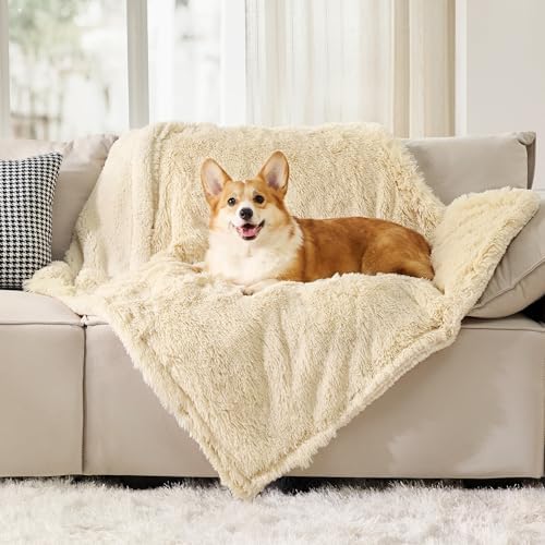 Bedsure Waterproof Dog Blanket for Small Dogs Cats Fluffy Faux Fur, 30x40 by BEDSURE