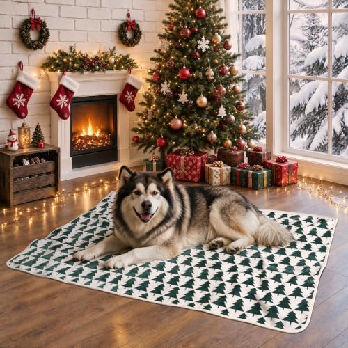 LOOBANI Waterproof Pet Blanket, Dog Christmas Blanket, 30"x40", Xmas Green by LOOBANI
