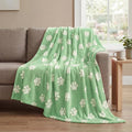 Horaldaily Green Dog Paw Shape 3D Textured Throw Blanket 40x50 by Horaldaily