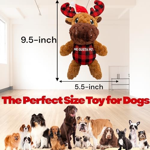 Plush Dog Toy - Dog Stuffed Animal Toy, Puppy Toys, Squeaky Dog Toy for Small, Medium & Large Dogs, Durable Plush to Keep Them Busy Morris Moose (Christmas) - Image 2