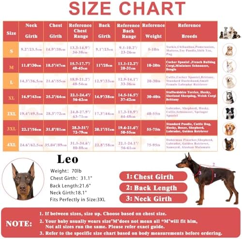 Dog Pajamas Lightweight Dog Onesies Soft Stretchy Tiny Outfit Clothes for Small Medium Large Puppy Pjs Clothes Doggie Cat Pet Boys Girls Outfit (Medium (10-20lb), Red Heart) - Image 2