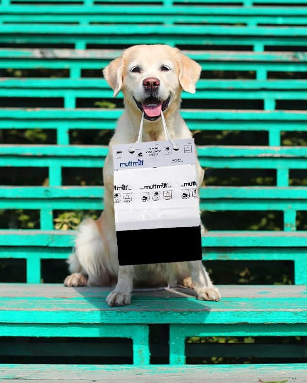 Mutt Mitt® 2-Ply Dog Waste Station Header Bags, 800 Count, 8 Headers | Commercial 2-ply mitten bags, 800 count on 8 station headers, fits hanging dog waste dispensers, 2mil thick pickup protection