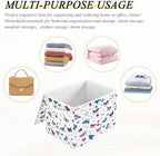 Bolaz Storage Bins with Lids and Handles,Butterfly Flag Stars Pattern Storage Box Basket with Cover Collapsible Organizer Containers for Home Closet, Shelves - Image 7