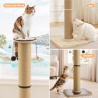 ZOMISIA 35'' Tall Cat Scratching Post for Indoor Cats Adults, Brown - Image 7