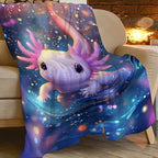 Axolotl Throw Blanket Axolotl Stuff Gifts for Kids Girls Boys Adults Women Man Soft Cozy Warm Plush Fluffy Fuzzy Fleece Blanket Decor 40''X50'' - Image 6
