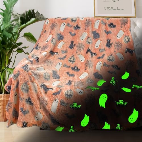 COMFAR Cute Halloween Blankets for Kids, for Kids/Teens/Women/Men, Halloween Blankets and Throws for Adults, Spooky Blanket for Boy/Girls, Fall Throw Blanket for Couch 40"x 60" by COMFAR
