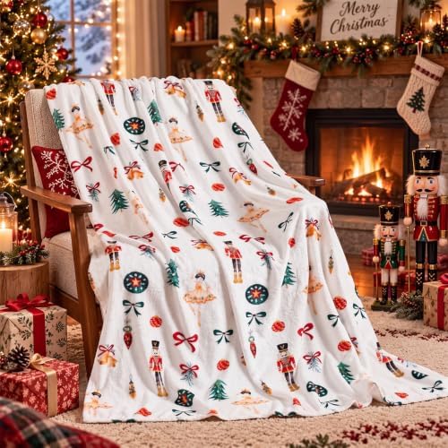 Christmas Nutcracker Throw Blanket Nutcracker Ballet Gifts 50 x 60 Inches by FuWeave