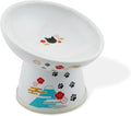 Necoichi Ceramic Elevated Cat Food Bowl, 15° Tilted (Fuji, Regular Tilted)