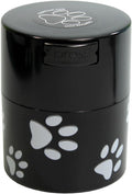 Pawvac 3 Ounce Vacuum Sealed Pet Food Storage Container; Black and White Paws