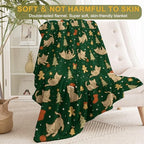 Cute Cat Christmas Decorative Throw Blanket, Kitten Gingerbread Tree Bell Print Decoration, Soft Flannel Winter Blankets for Couch Bed Sofa, Holiday Home Decor, Xmas Festival Gifts 60x80 Inch - Image 2