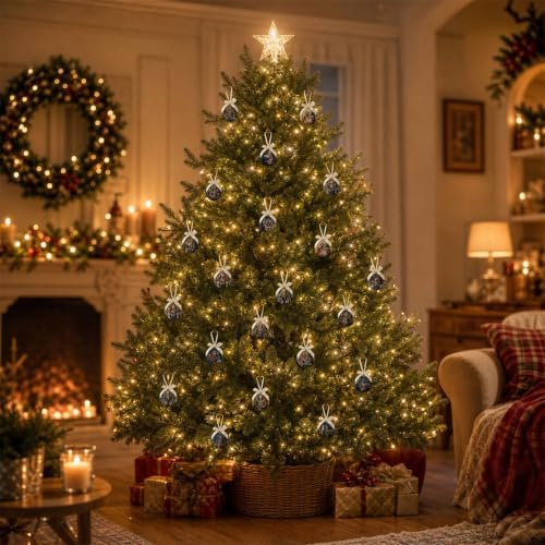 Christian Christmas Ornaments - Holy Night Religious Christmas Decorations Jesus Ball Ornaments Tree Decorations Hanging Balls 2.36 Inch for Xmas Tree Party Home Holiday，Xmas Gifts Set of 16Pcs - Image 5