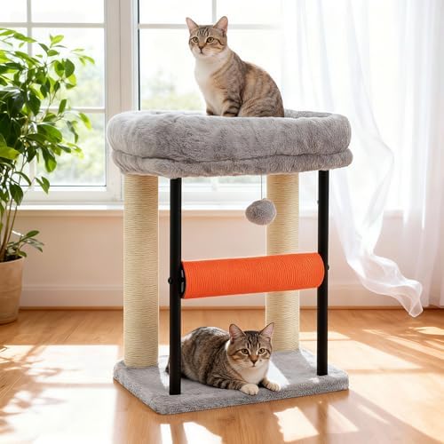 Hey-brother Cat Tree, Sturdy Tower with Sisal-Wrapped Columns, MPJ010SW by Hey-brother
