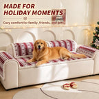 Christmas Couch Cover, Christmas Plush Sofa Cover for Dog Pet 1PC - Image 3