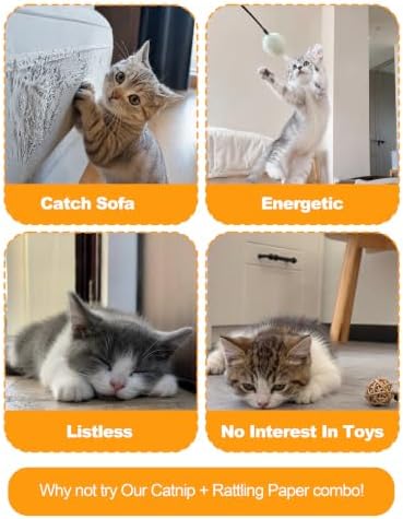 PET SHOW 3 Pack Cat Toys Pillows for Indoor Cats Kittens Soft Kicker Toy with Catnip Inside Crinkle Sounds Pet Interactive Caterpillar Plush Kitty Sticks for Play & Exercise - Image 4