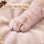Christmas Tree Cat Tunnel 36 in Donut Bed, Cream, Bubble Fleece, Fluffy - Image 6