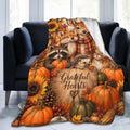 Thanksgiving Fall Blanket Animals Pumpkin Throw Stuff Gifts 80"x60" by Unknown