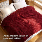 Bedsure Soft King Size Blankets for Bed Red 108"x90" - Image 3