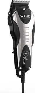 Wahl Pro Animal Deluxe U-Clip Trimmer, Black & Chrome | Adjustable 8, 1.5, and 1.8 mm Cutting Lengths, Includes 7 Attachment Combs, Ideal for Light and Medium Coats